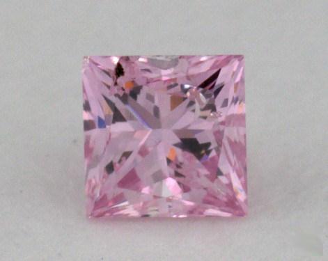 0.18 Carat fancy purplish pink Princess Cut Diamond 