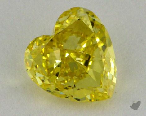 0.56 Carat fancy intense yellow-VS1 Heart Cut Diamond 