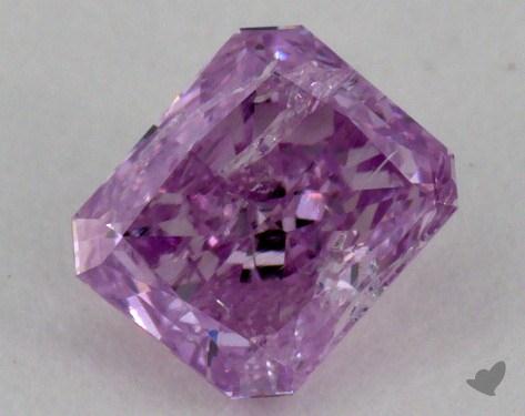 0.35 Carat fancy purplish purple Radiant Cut Diamond 