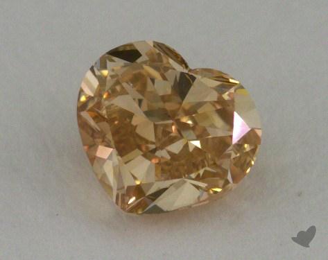 0.73 Carat fancy brownish yellow Heart Cut Diamond 
