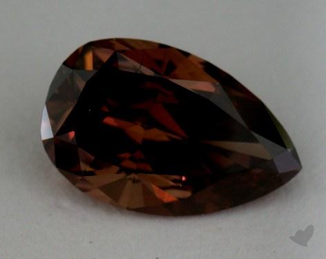 1.86 Carat fancy deep purple brown Pear Cut Diamond 