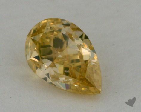 0.52 Carat fancy brownish yellow Pear Cut Diamond 