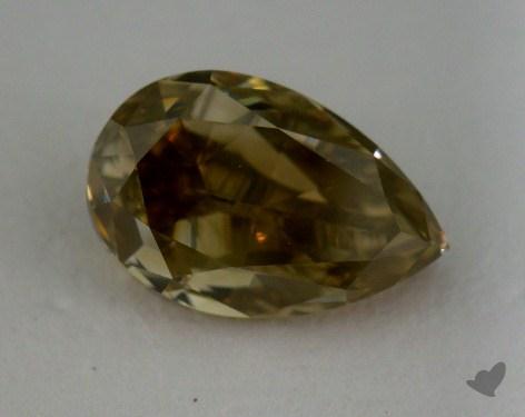 1.70 Carat fancy brownish yellow Pear Cut Diamond 