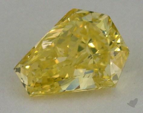 1.13 Carat fancy intense greenish yellow Emerald Cut Diamond 