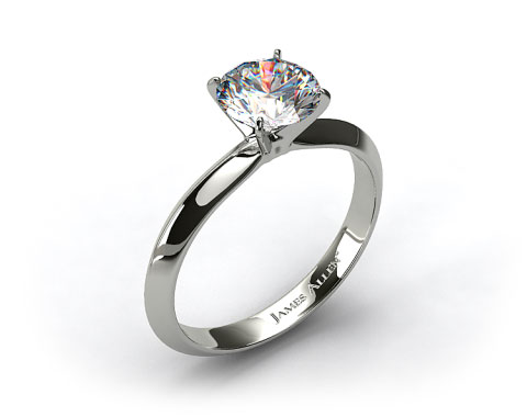 18k White Gold 2.5mm Knife Edge Solitaire Engagement Ring