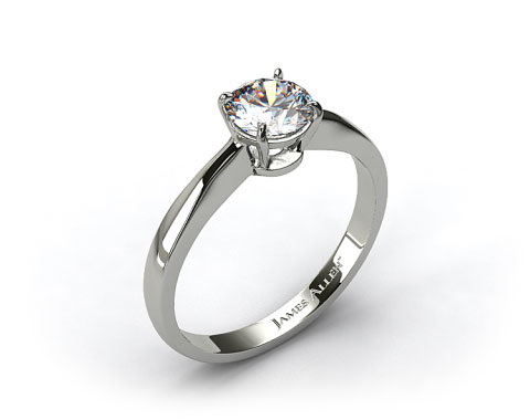 Platinum 2.2mm Wire Basket Solitaire Engagement Ring
