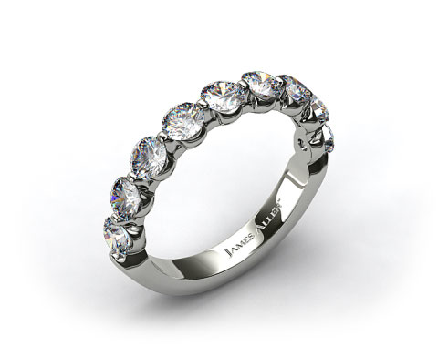  18k White Gold 0.50ctw Share Prong Diamond Anniversary Ring