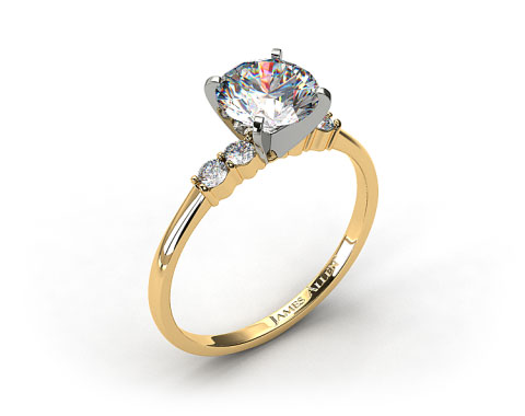 18k Yellow Gold Common Prong Diamond Engagement Ring