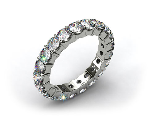 Ladies 2.00ctw* Contoured Common Prong Diamond Eternity Ring