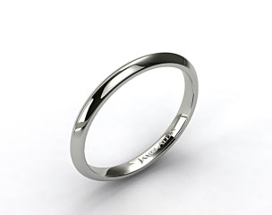 14k White Gold 2mm Knife Edge Women's Wedding Ring