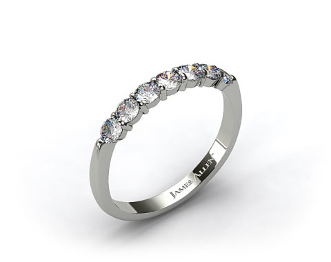 14k White Gold 0.47ct Common Prong Diamond Wedding Ring