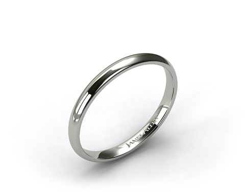 Platinum 2mm Comfort Fit Wedding Ring