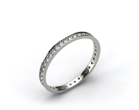 18k White Gold 0.26ct Pave Diamond Eternity Ring