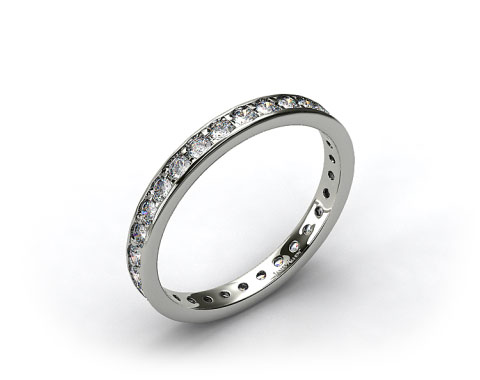 18k White Gold 0.61ct Pave Diamond Eternity Band