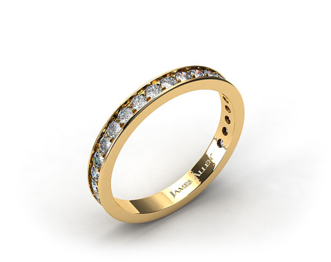 18k Yellow Gold 0.42ct Pave Diamond Wedding Ring