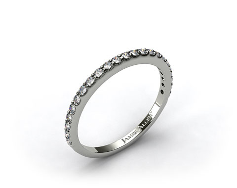 14k White Gold 0.33ct Common Prong Diamond Wedding Ring
