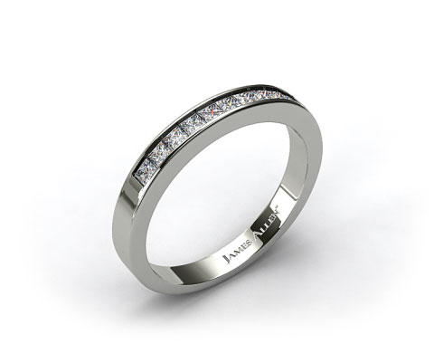 18k White Gold 0.30ct Channel Set Diamond Wedding Ring