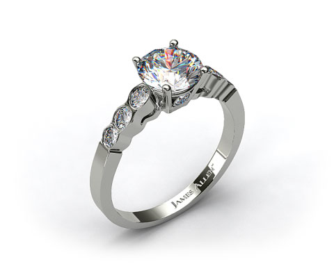 Platinum Bezel Set Surprise Diamond Engagement Ring