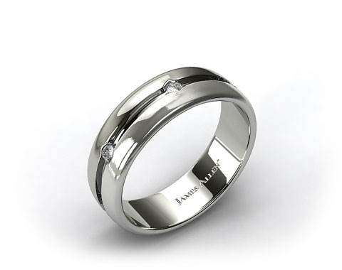 18k White Gold 7.5mm Half-Bezel Diamond Eternity Ring