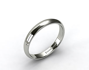 Platinum 4mm Slightly Domed Comfort Fit Wedding Ring