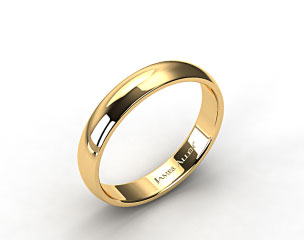 18k Yellow Gold 5mm Slightly Domed Comfort Fit Wedding Ring