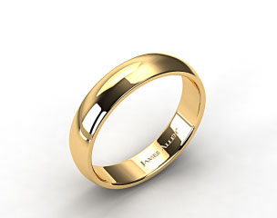 18k Yellow Gold 6mm Slightly Domed Comfort Fit Wedding Ring