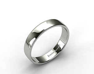 18k White Gold 5.5mm Slightly Flat Comfort Fit Wedding Ring