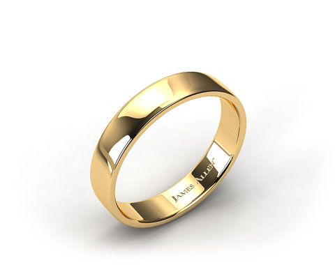 14k Yellow Gold 5.5mm Slightly Flat Comfort Fit Wedding Ring