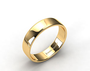 18k Yellow Gold 6.5mm Slightly Flat Comfort Fit Wedding Ring