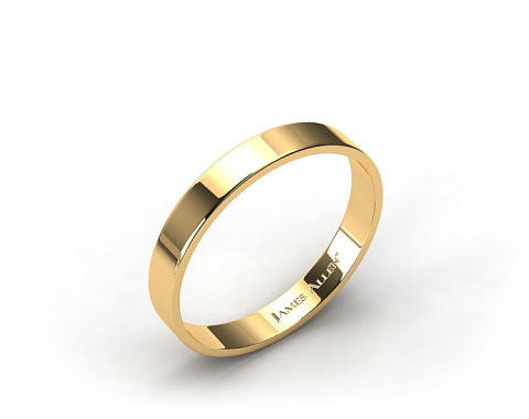 14k Yellow Gold 4.0mm Flat Comfort Fit Wedding Ring