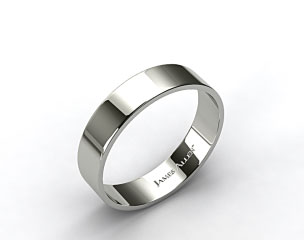 18k White Gold 6.0mm Flat Comfort Fit Wedding Ring