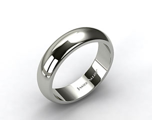 14k White Gold 7.0mm High Dome Comfort Fit Wedding Ring