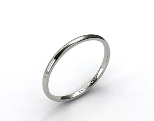 Platinum 2.0mm Traditional Slightly Curved Wedding Ring