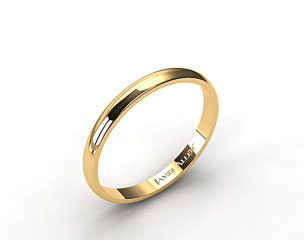 14k Yellow Gold 3.0mm Traditional Slightly Curved Wedding Ring