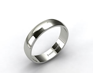 18k White Gold 6.0mm Traditional Slightly Curved Wedding Ring