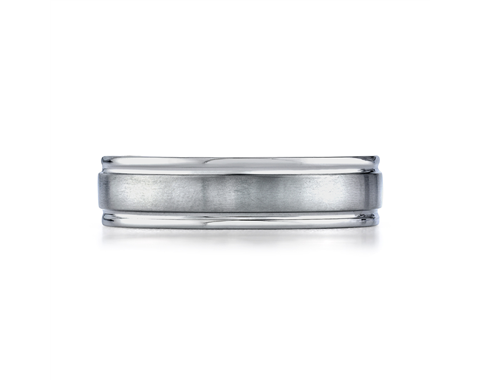 Titanium 6mm Satin and High Polish Wedding Ring