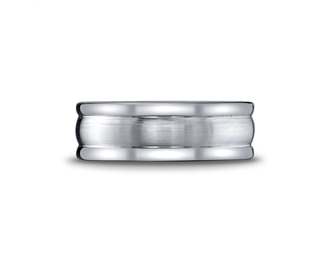 Cobaltchrome™ 8mm Grooved Comfort Fit Wedding Ring
