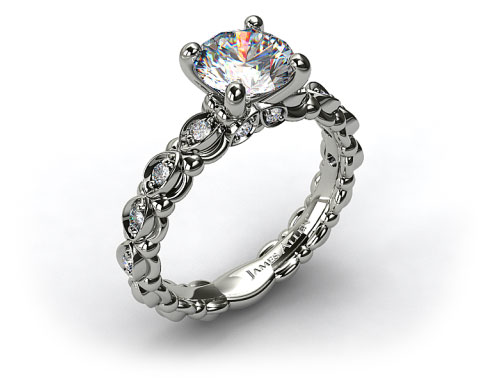 Platinum Pave Undergallery Engagement Ring