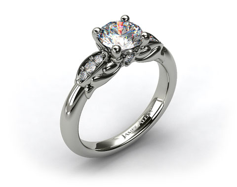 Platinum Pave Teardrop Engagement Ring