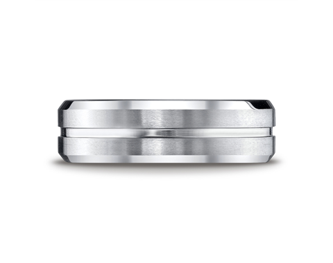 Cobaltchrome™ 7mm Multi-Grooved Wedding Ring 