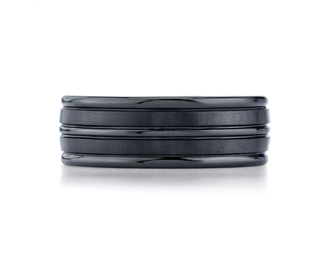 Ceramic 8mm Satin and High Polish Wedding Ring