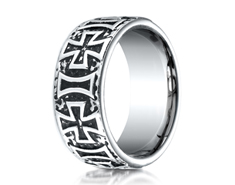 Cobaltchrome  9mm Comfort-Fit Maltese Cross Design Ring 11562CO