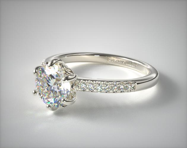 Home Engagement Rings Side-Stone Rings Ring Item 17122W Home Engagement Rings Side-Stone Rings Ring Item 17122W